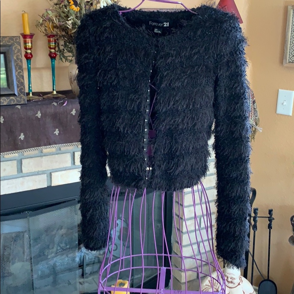 Super funky black cardigan.